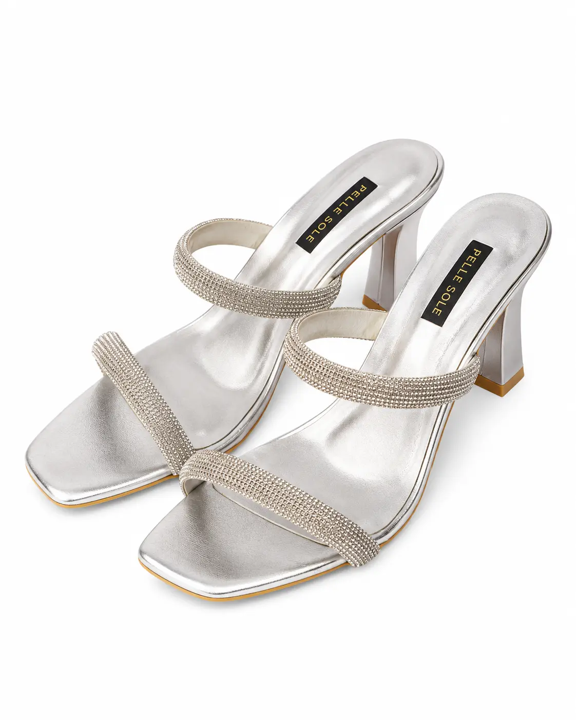 Silver Bling Heels | Pelle Sole — alternate view